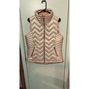 Calvin Klein Premium Down Puffer Zip Up Vest SZ XL Pink